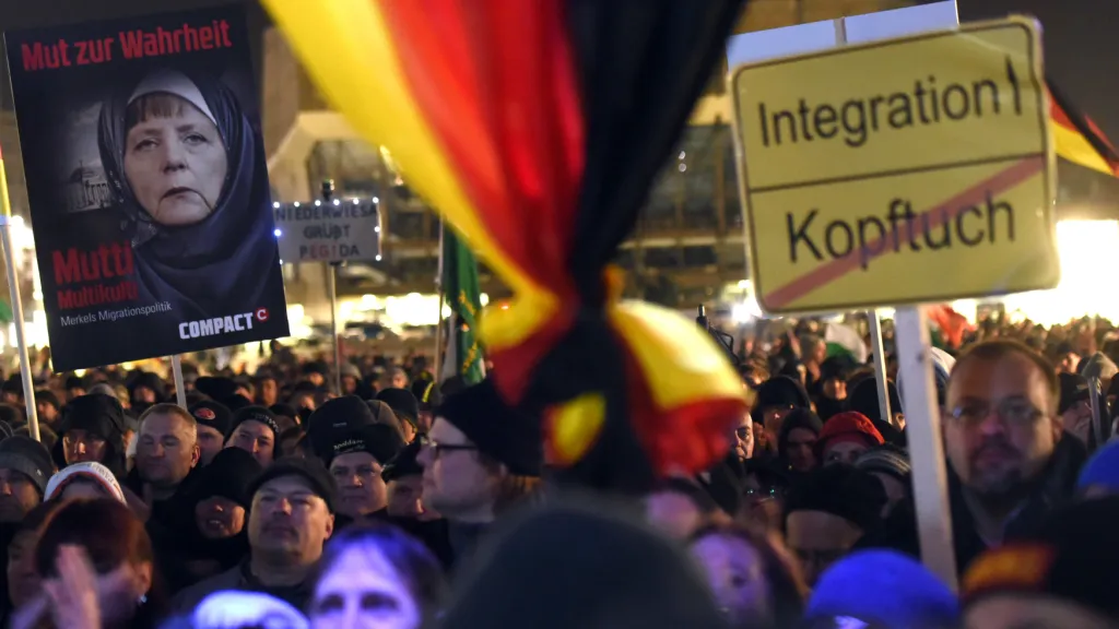 Demonstrace hnutí Legida