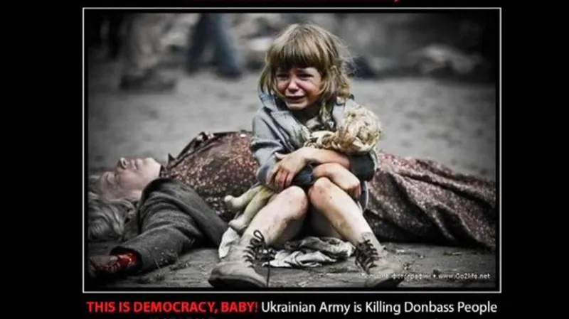 Příklad propagandy v konfliktu na Ukrajině