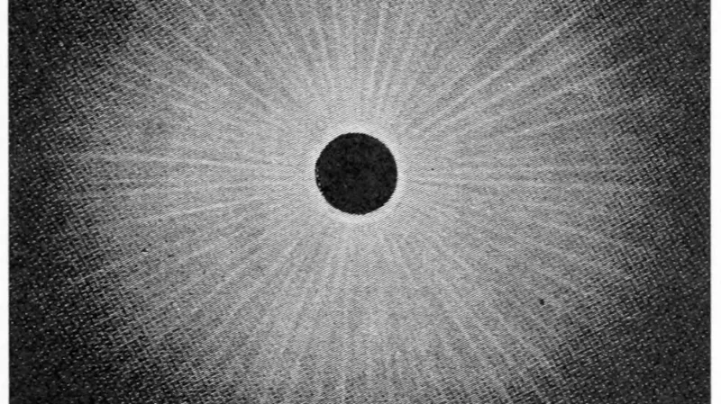 Kresba zatmění Slunce z roku 1806