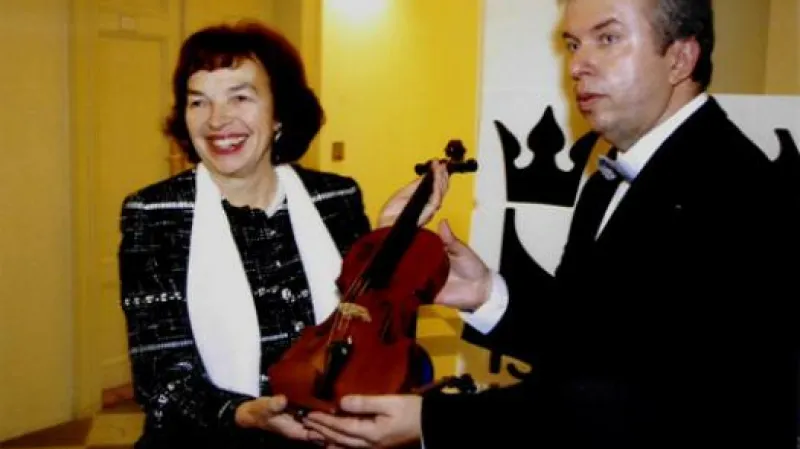 Livia Klausová a Jaroslav Svěcený