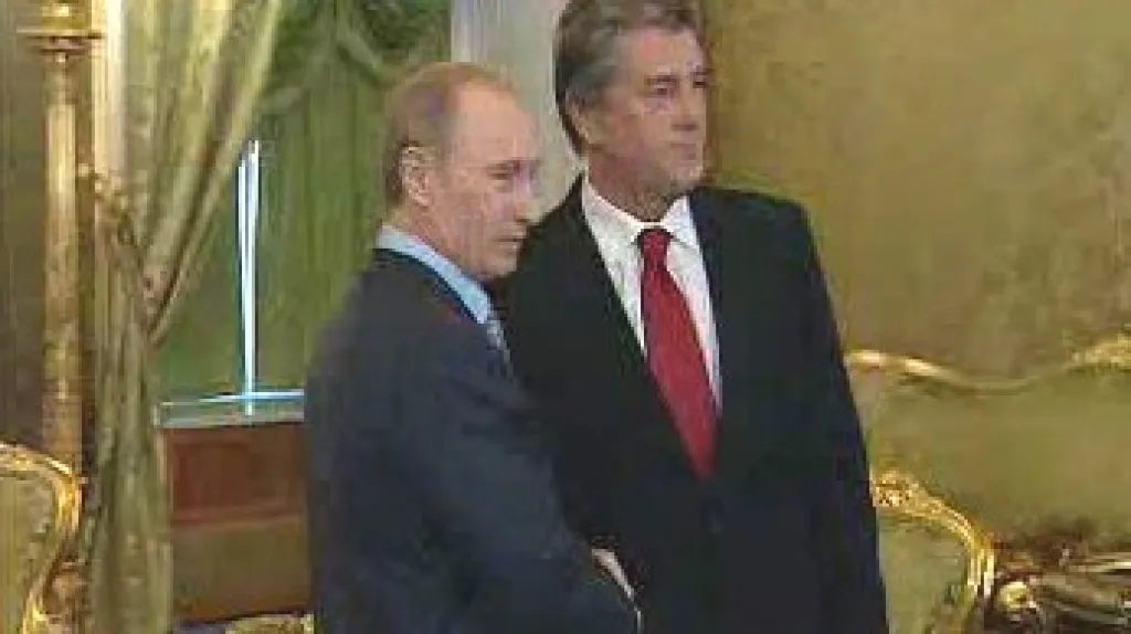 Vladimir Putin a Viktor Juščenko