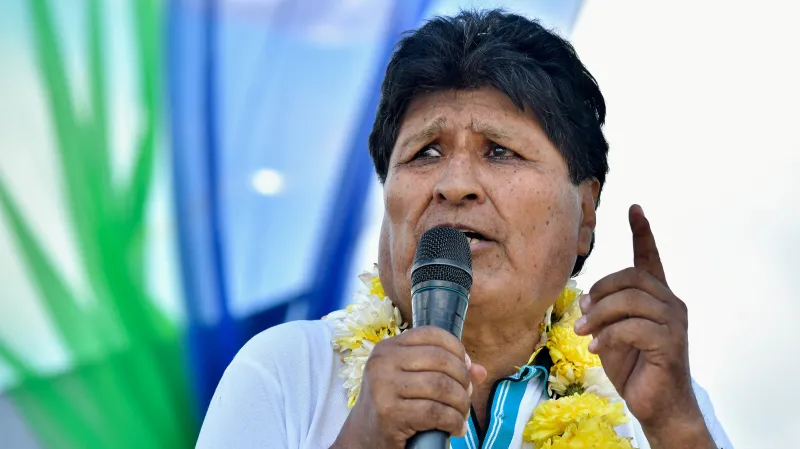 Bolivijský exprezident Evo Morales v Chimoré (19. února 2026)