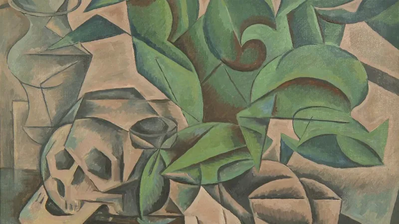 Bohumil Kubišta / Zátiší s lebkou (detail)
