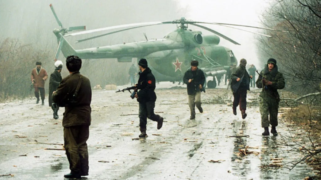 Ruské jednotky při intervenci v Čečensku