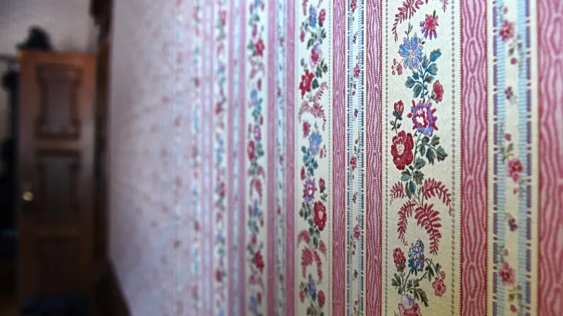 Stěny na zámku Červená Lhota zdobí i repliky původních tapet