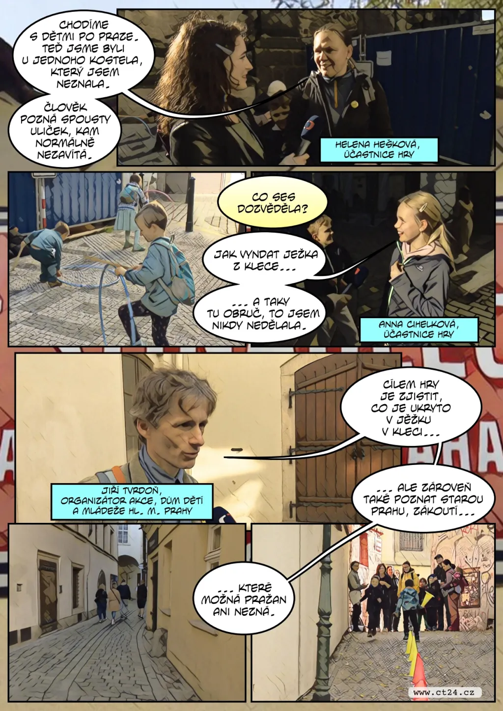 Desítky dětí se v Praze vydaly po stopách Rychlých šípů