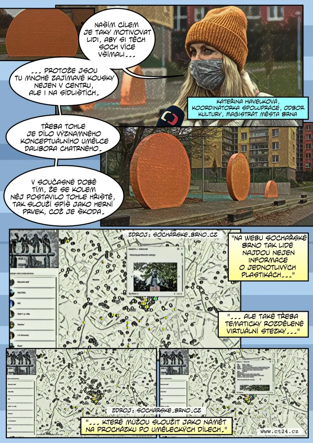 Virtuální průvodce brněnskými sochami