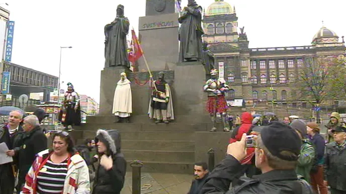 Blaničtí rytíři na Václavském náměstí