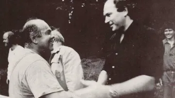 Jacek Kuroń na setkání s disidenty