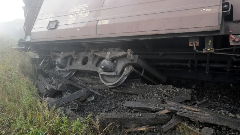 Na Královéhradecku vykolejil nákladní vlak