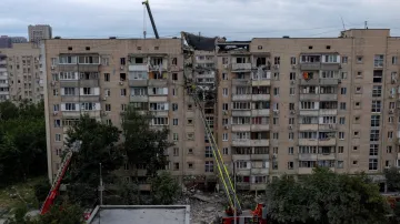 Následky ruského útoku na Kyjev