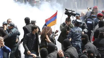 Zásah proti demonstrantům v Jerevanu
