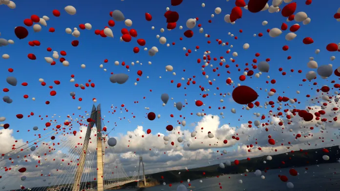 Slavnostní otevření nového mostu v Istanbulu
