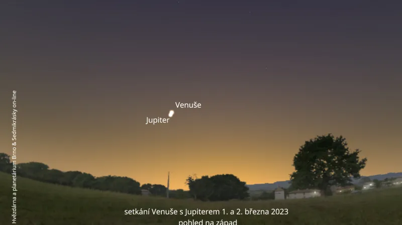 Konjunkce Venuše a Jupiteru