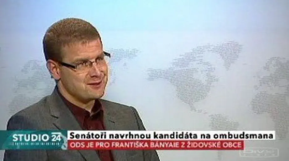 Studio ČT24 o senátních kandidátech na ombudsmana