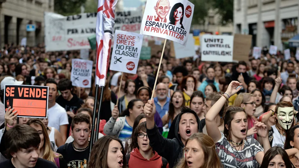 Protest španělských studentů