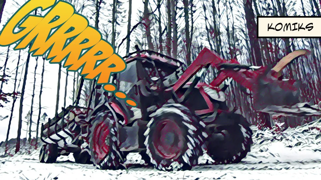 Následky silného větru v lesích