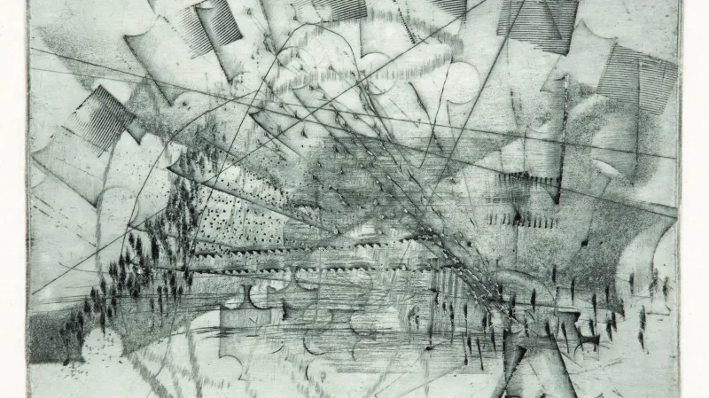 Vladimír Boudník / Stopy materiálů, aktivní grafika, 1959