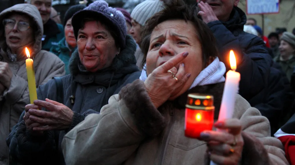 Horní Jiřetín: Demonstrace za zachování těžebních limitů