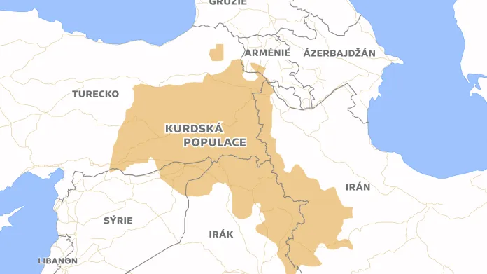 Oblast obývaná kurdskou populací