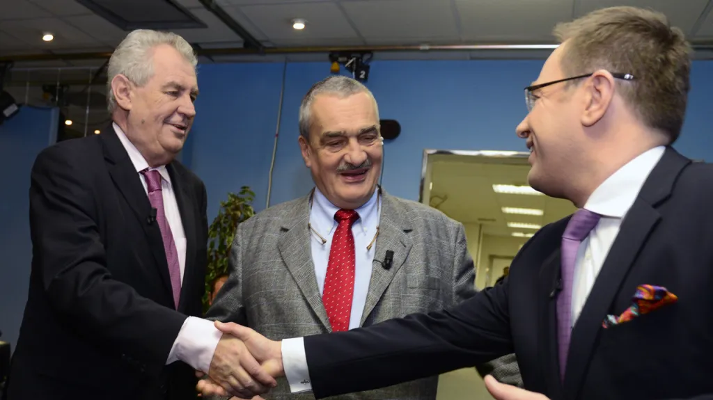 Miloš Zeman a Karel Schwarzenberg v OVM