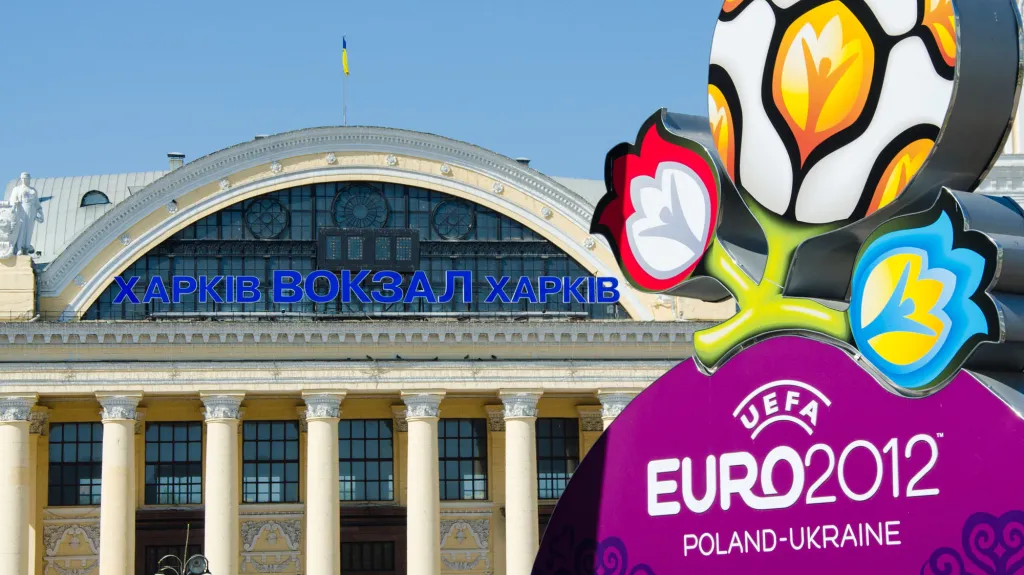 Plakát k Euru 2012 v Charkově