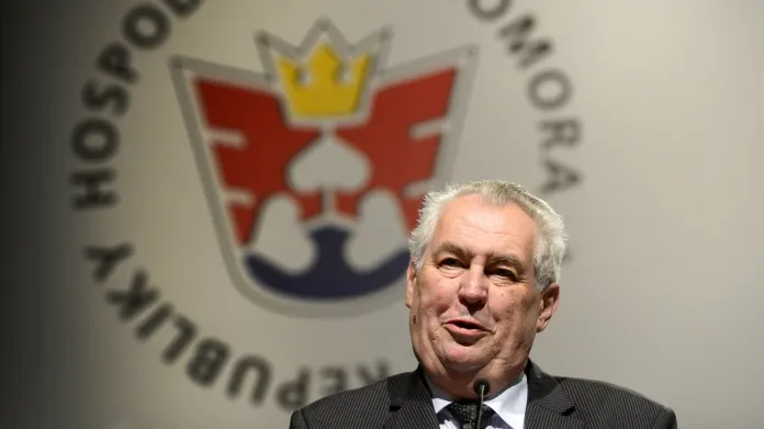 Miloš Zeman na sněmu Hospodářské komory