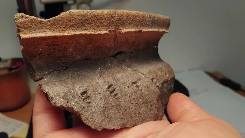Nejstarší střep nalezený na hradu Loket