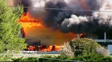 Požár domu s výbušninami v Escondidu