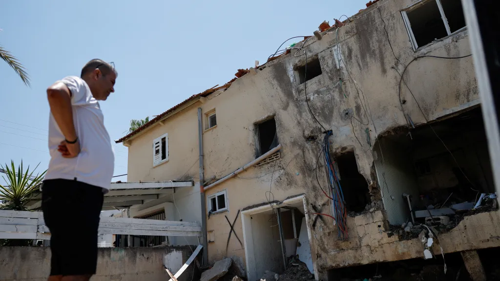 Následky íránského dronového útoku v Izraeli