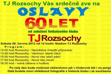 AVÍZO: Tradiční fotbalová bašta v Rozsochách slaví šedesátiny