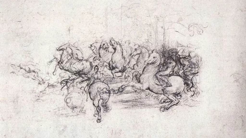 Bitva u Anghiari / Leonardo da Vinci (studie)