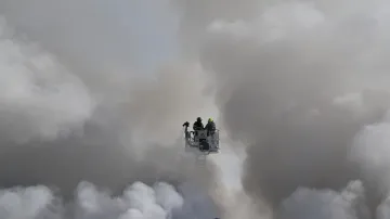 Požár skladu plastů v Brně-Přízřenicích