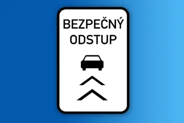 Nová dopravní značka řidiče upozorní na bezpečnou vzdálenost, od jara ji začnou vídat na některých dálnicích