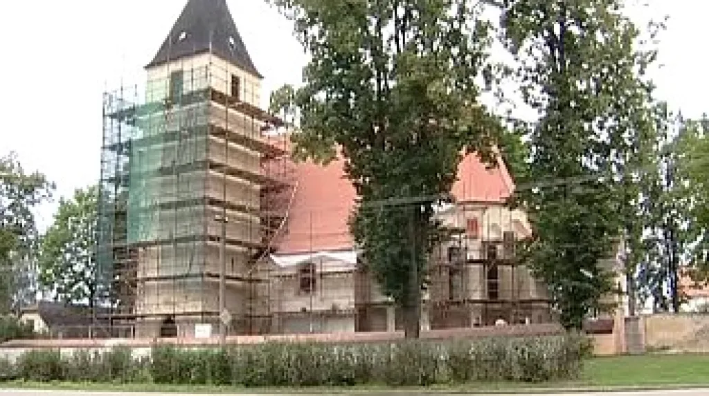 Opravy kostela v Mladošovicích