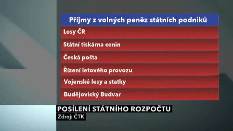 Firmy, do kterých by si stát mohl jít pro peníze