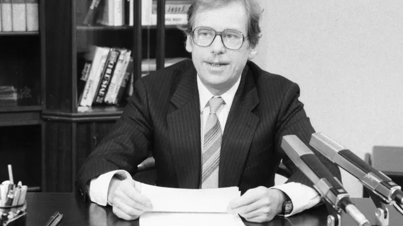 Václav Havel při novoročním projevu v roce 1990