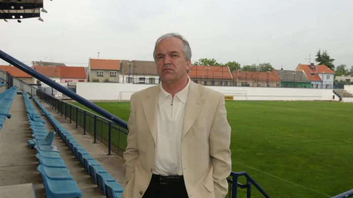 Jan Gottvald na stadionu v Drnovicích