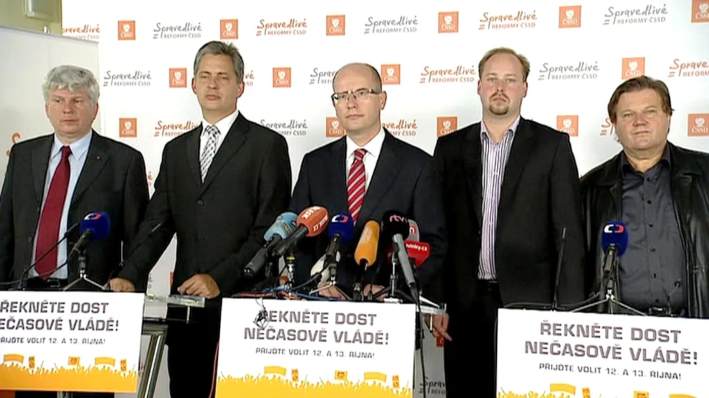 Povolební brífink ČSSD