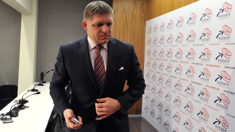 Robert Fico na tiskové konferenci po prvním kole prezidentských voleb
