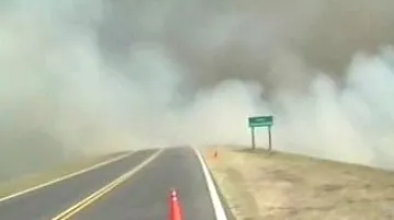 Požár v Argentině