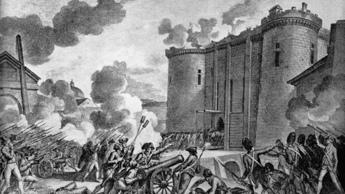 Dobytí Bastilly 14. července 1789, začátek Velké francouzské revoluce