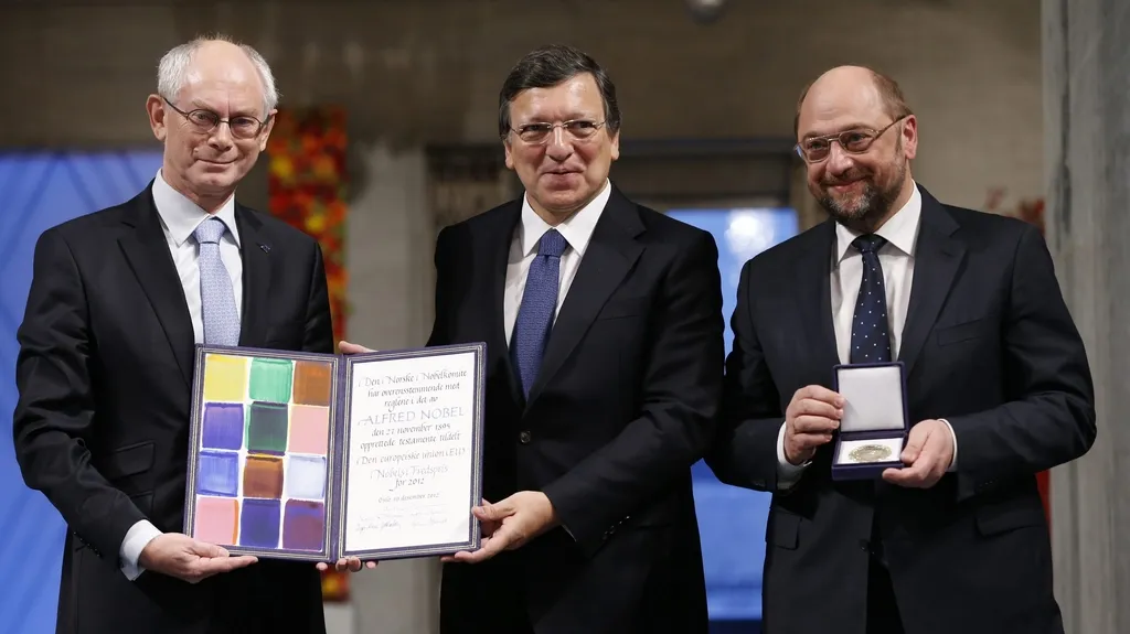 Představitelé EU s Nobelovou cenou míru za rok 2012