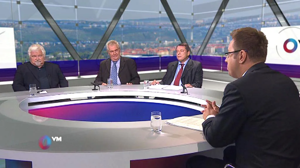 Otázky Václava Moravce - Petr Pithart, Miloš Zeman a Jiří Pparoubek