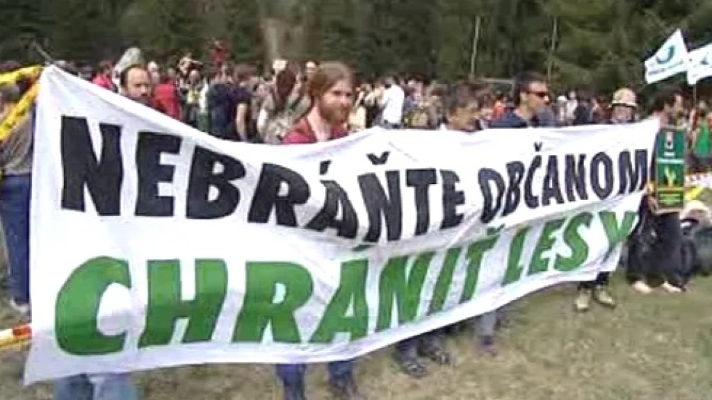 Protest slovenských ochránců přírody