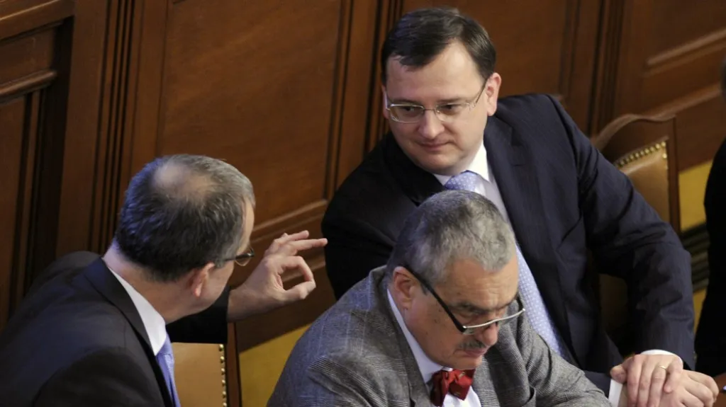 Petr Nečas, Karel Schwarzenberg a Miroslav Kalousek