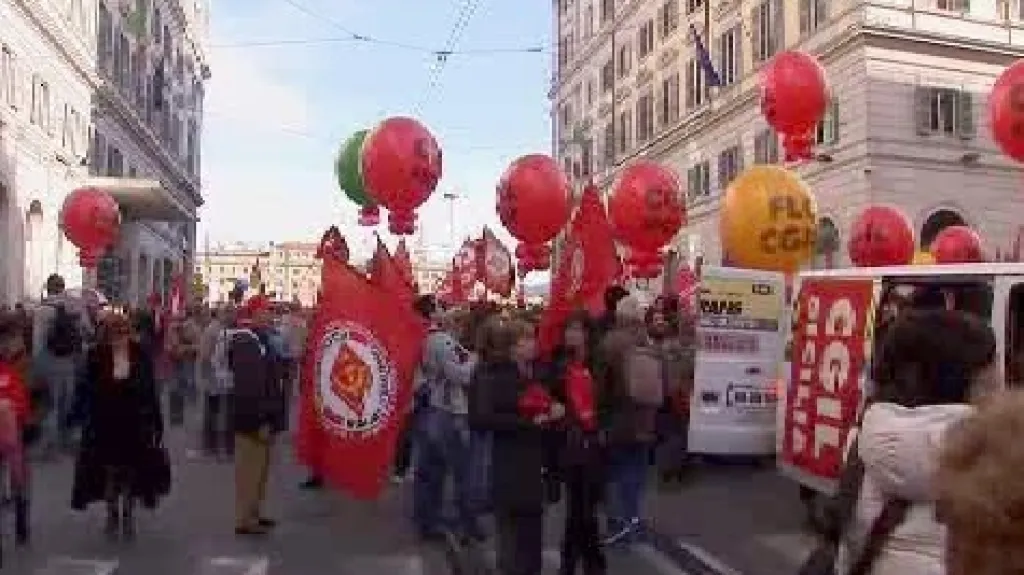 Demonstrace v Itálii
