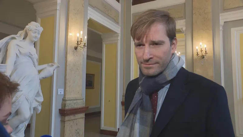 Ministr zdravotnictví Adam Vojtěch (ANO) před zasedáním vlády