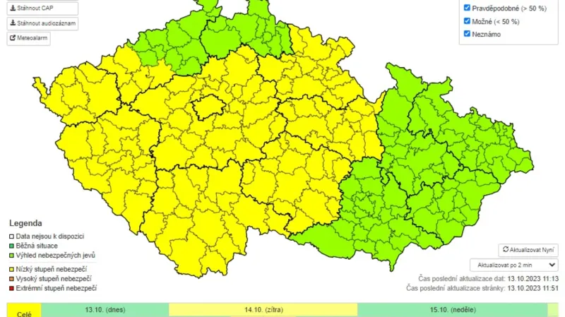Výstraha meteorologů