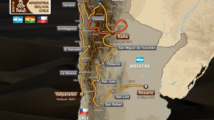 Trasa Rallye Dakar